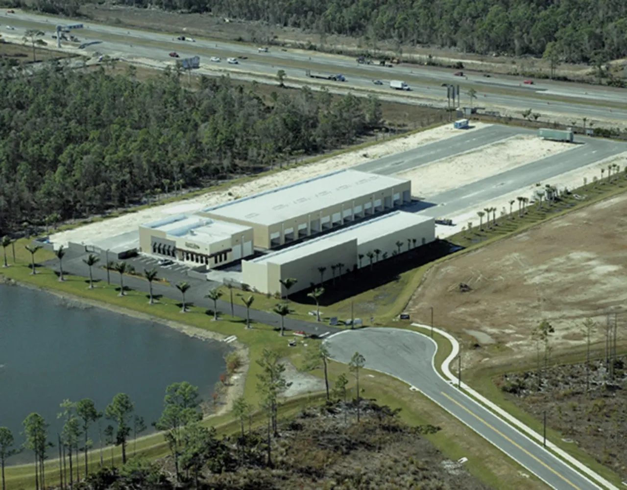 Aerial view of the Vehicle Fortress community
